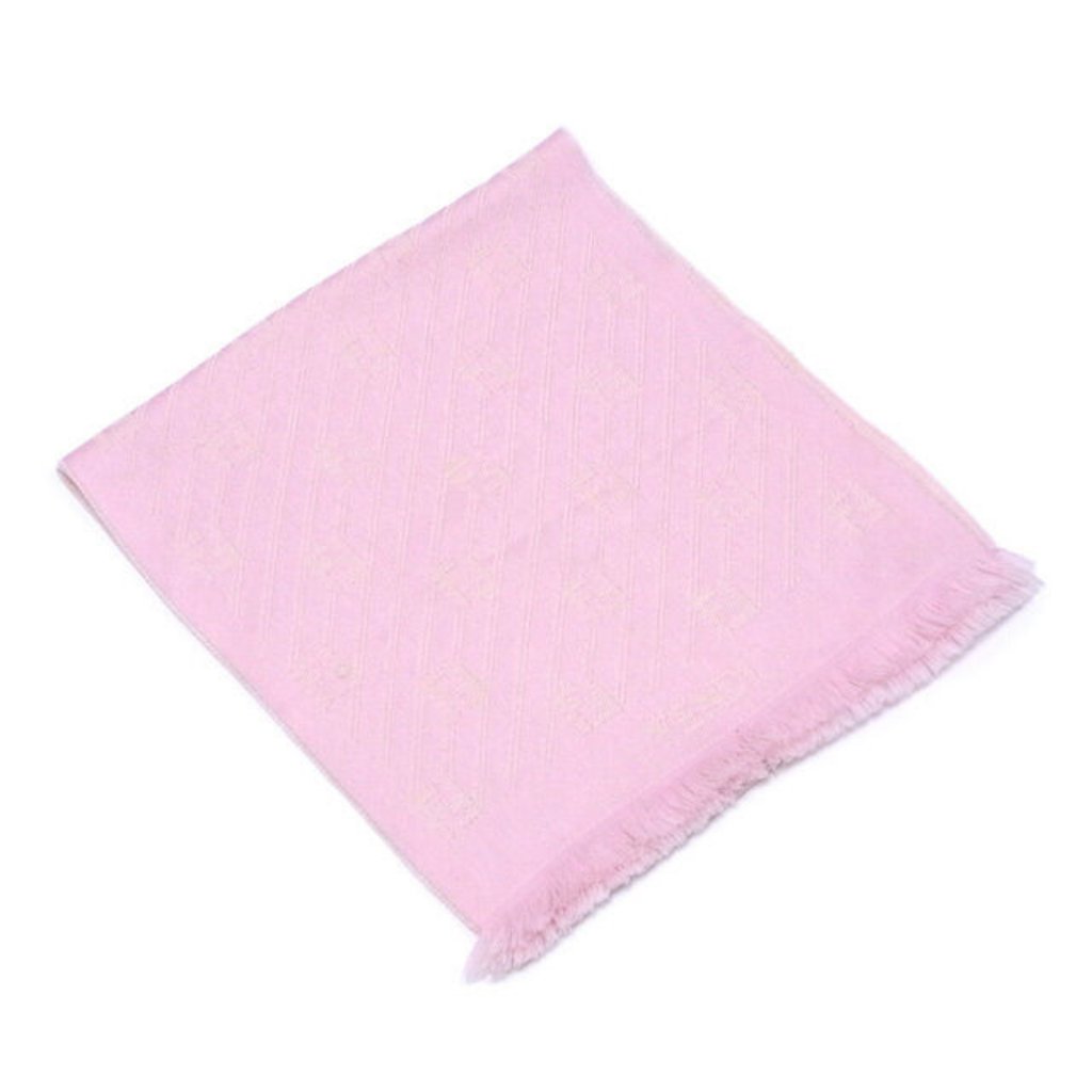 Authentic Fendi Scarf Zucca Pink Beige Woman Authentic Used